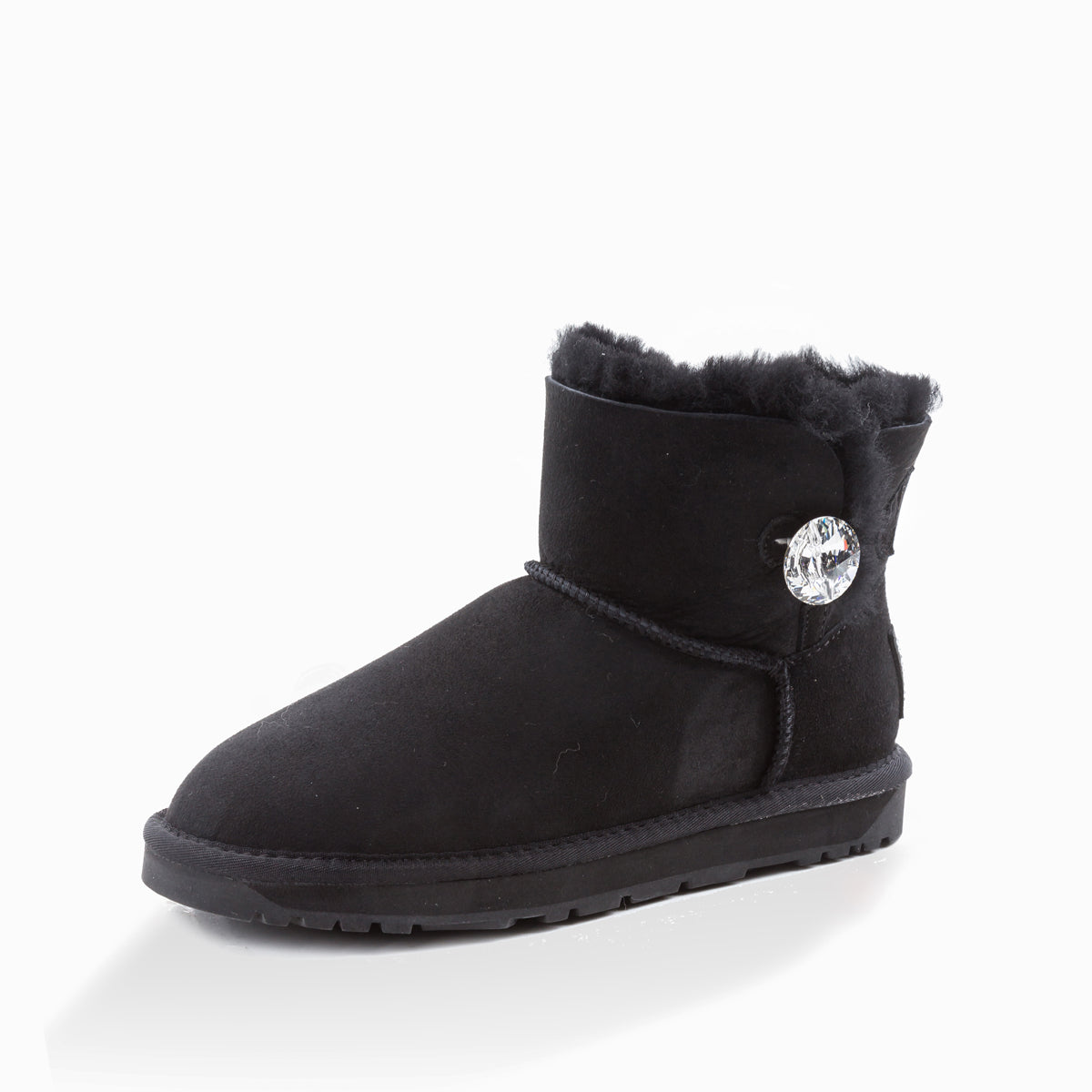 Ugg Classic Mini Button Whth Swarovski Boots (Water Resistant)-Boots-PEROZ Accessories