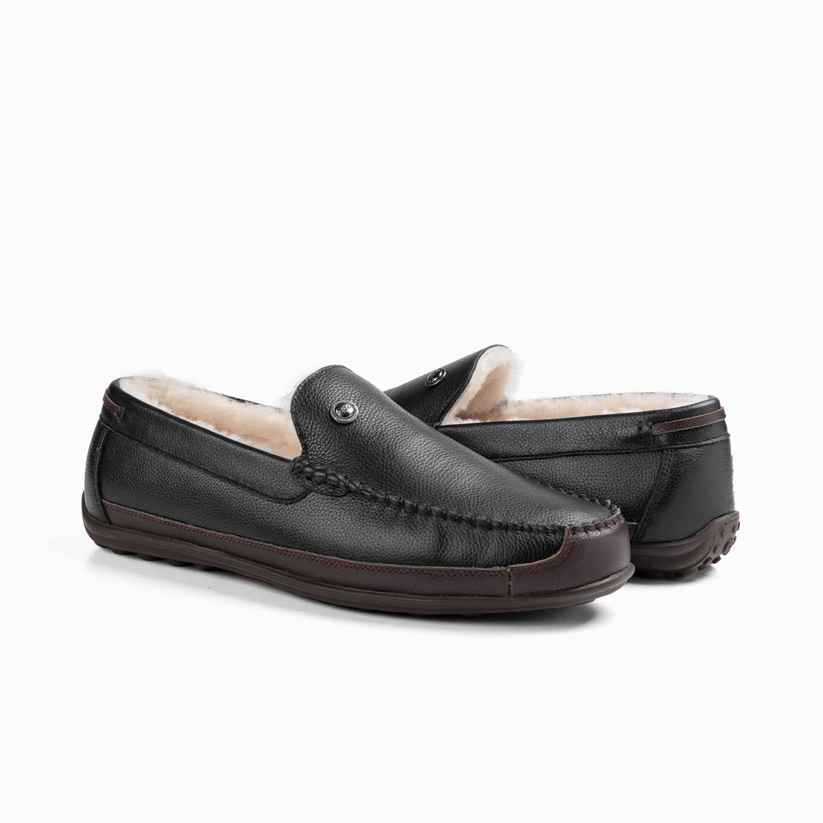 Ugg Mens Ryan Plain Moccasin-Loafers & Moccasins-PEROZ Accessories