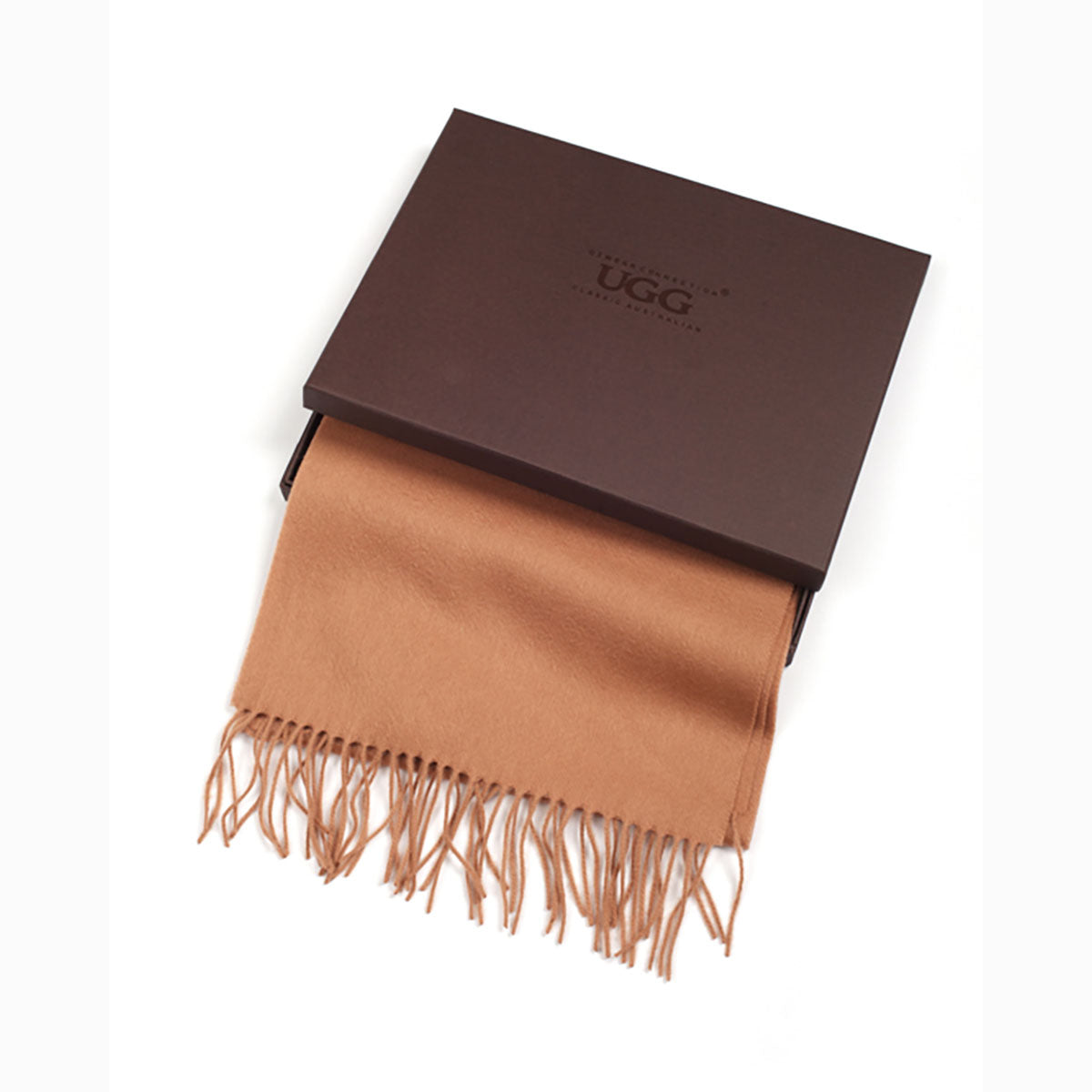 Ugg Cashmere & Wool Scarf Camel-Scarves-PEROZ Accessories
