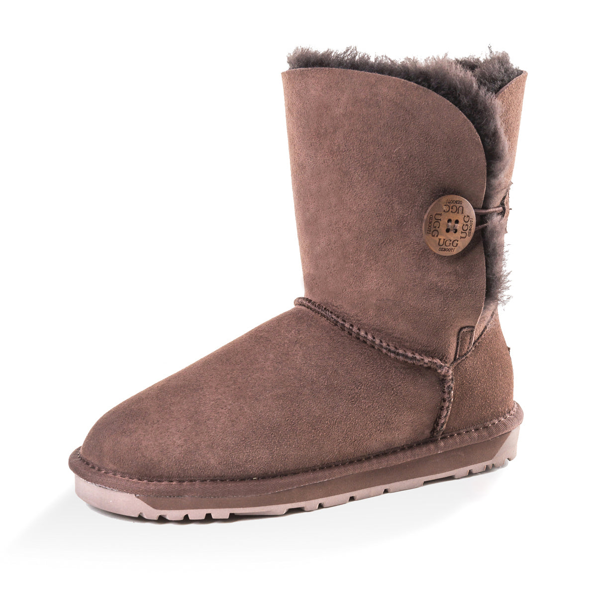 Ugg Classic Short Button Boots (Water Resistant)-Boots-PEROZ Accessories