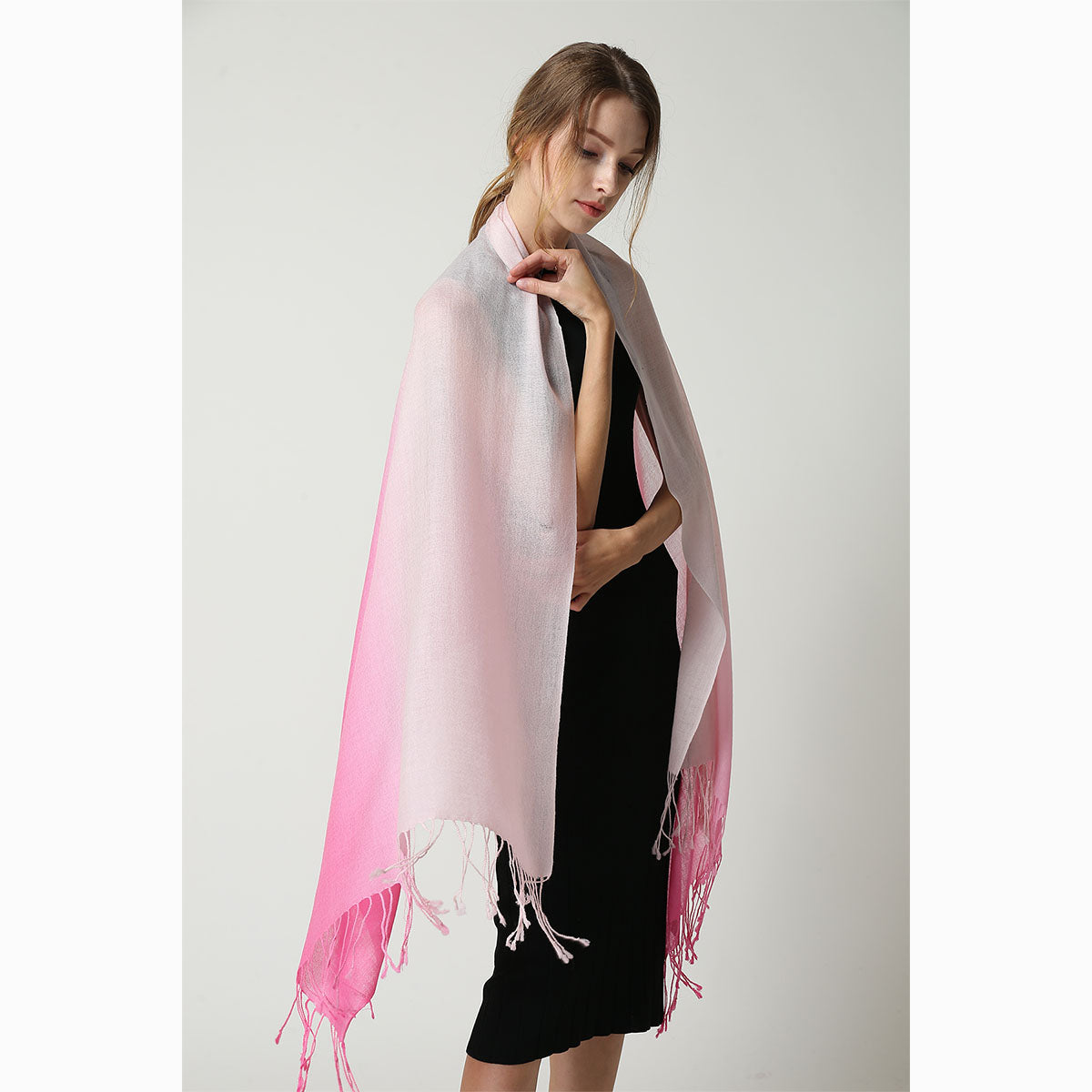 Ugg 100% Merino Wool Tie Dye Scarf Pink and Rose-Scarves-PEROZ Accessories