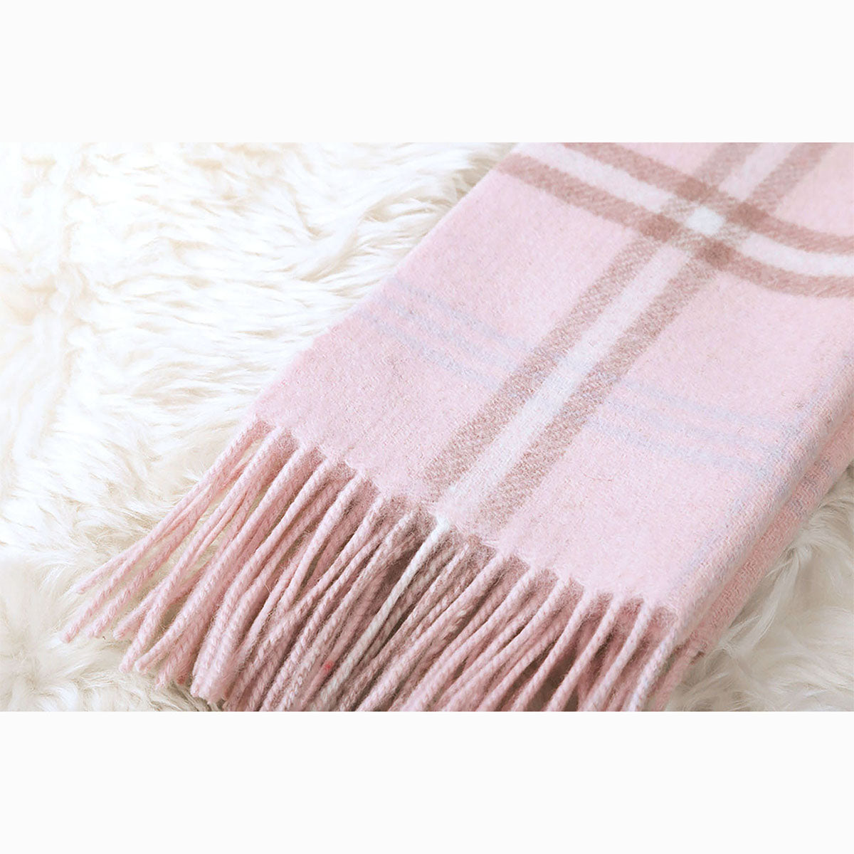 Ugg 100% Australian Merino Wool Reversible Scarf Dust Pink-Scarves-PEROZ Accessories