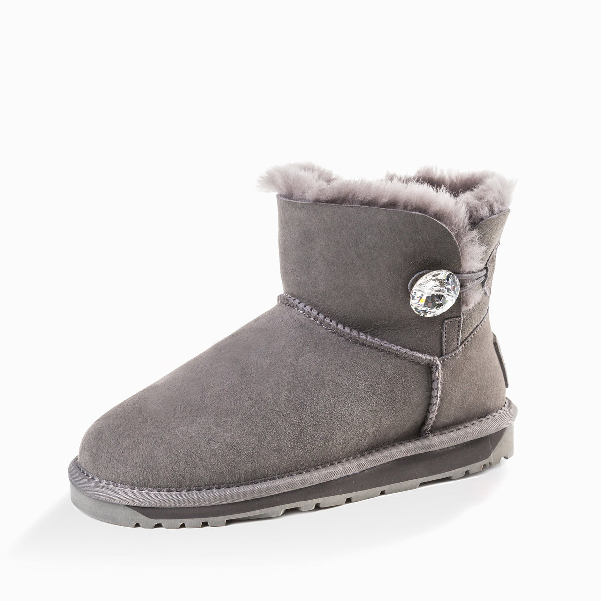 Ugg Classic Mini Button Whth Swarovski Boots (Water Resistant)-Boots-PEROZ Accessories
