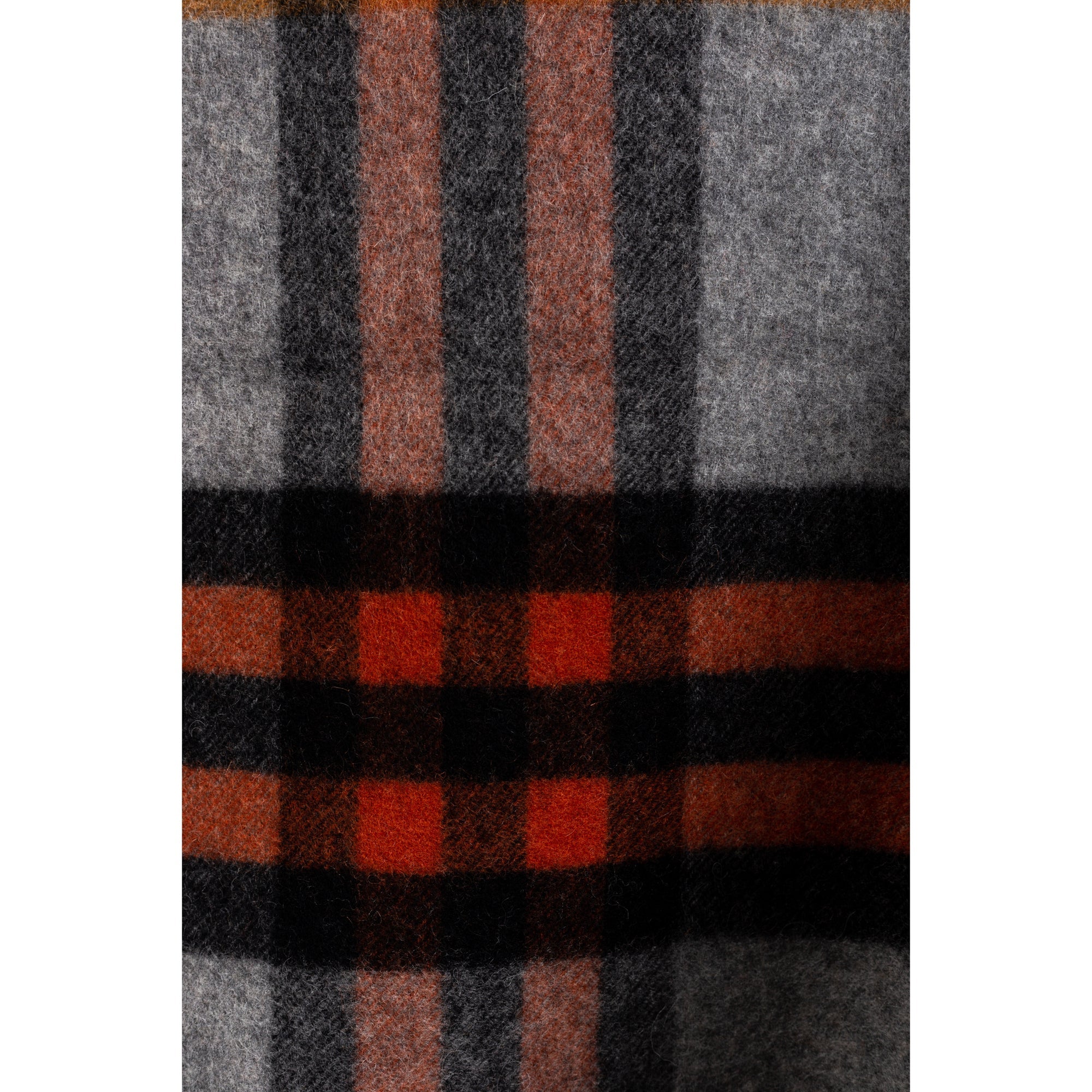 Ugg 100% Wool Scarf Dark Grey and Coffee Check-Scarves-PEROZ Accessories