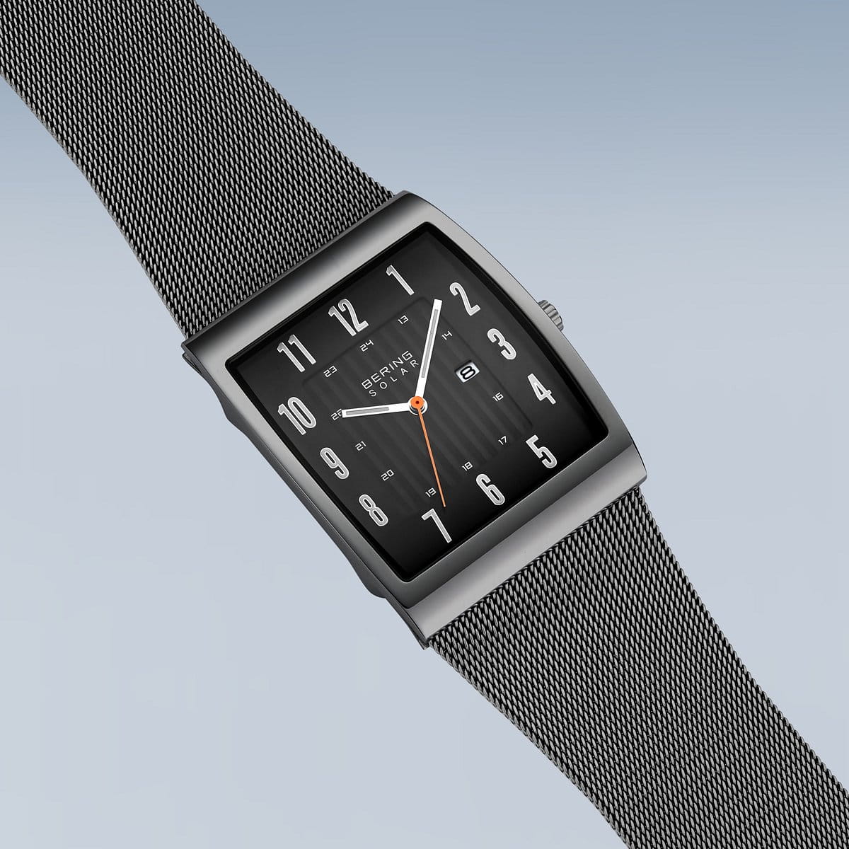 Bering Slim Solar Rectangular Grey Watch-PEROZ Accessories