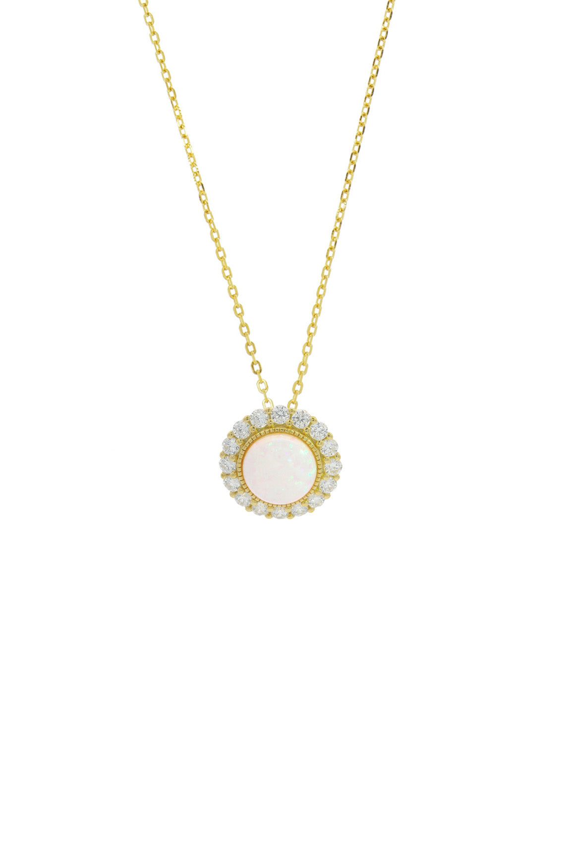 OPAL GLOW MARRINAWI WHITE CREATED OPAL PENDANT GOLD-PEROZ Accessories