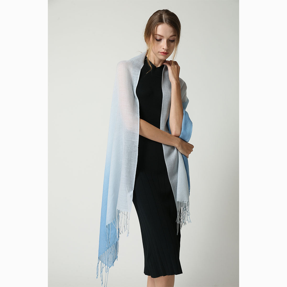 Ugg 100% Merino Wool Tie Dye Scarf Dawn and Blue-Scarves-PEROZ Accessories