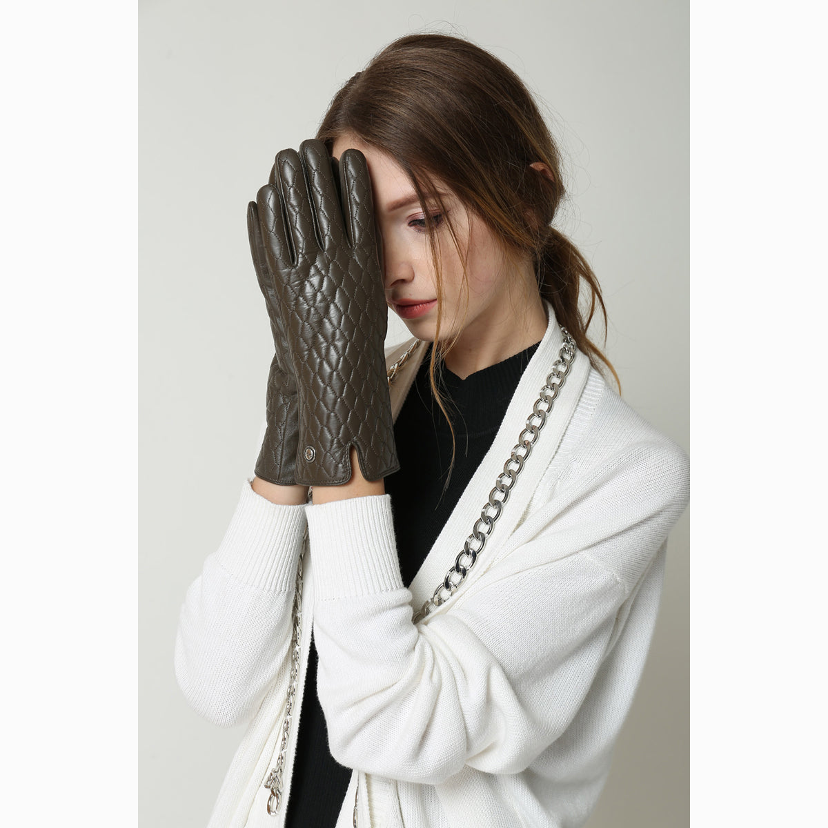 Ugg Ladies Diamond Stitch Glove-Gloves-PEROZ Accessories