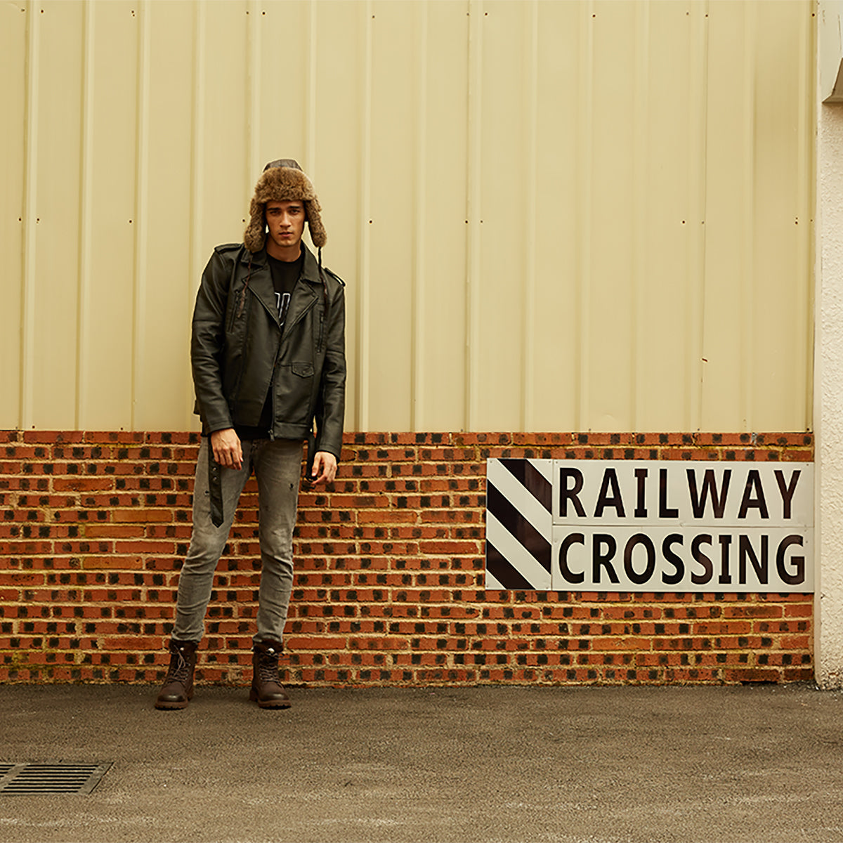 Ugg Vintage Rodeo Leather Rabbit Fur Aviator Hat-Hats-PEROZ Accessories