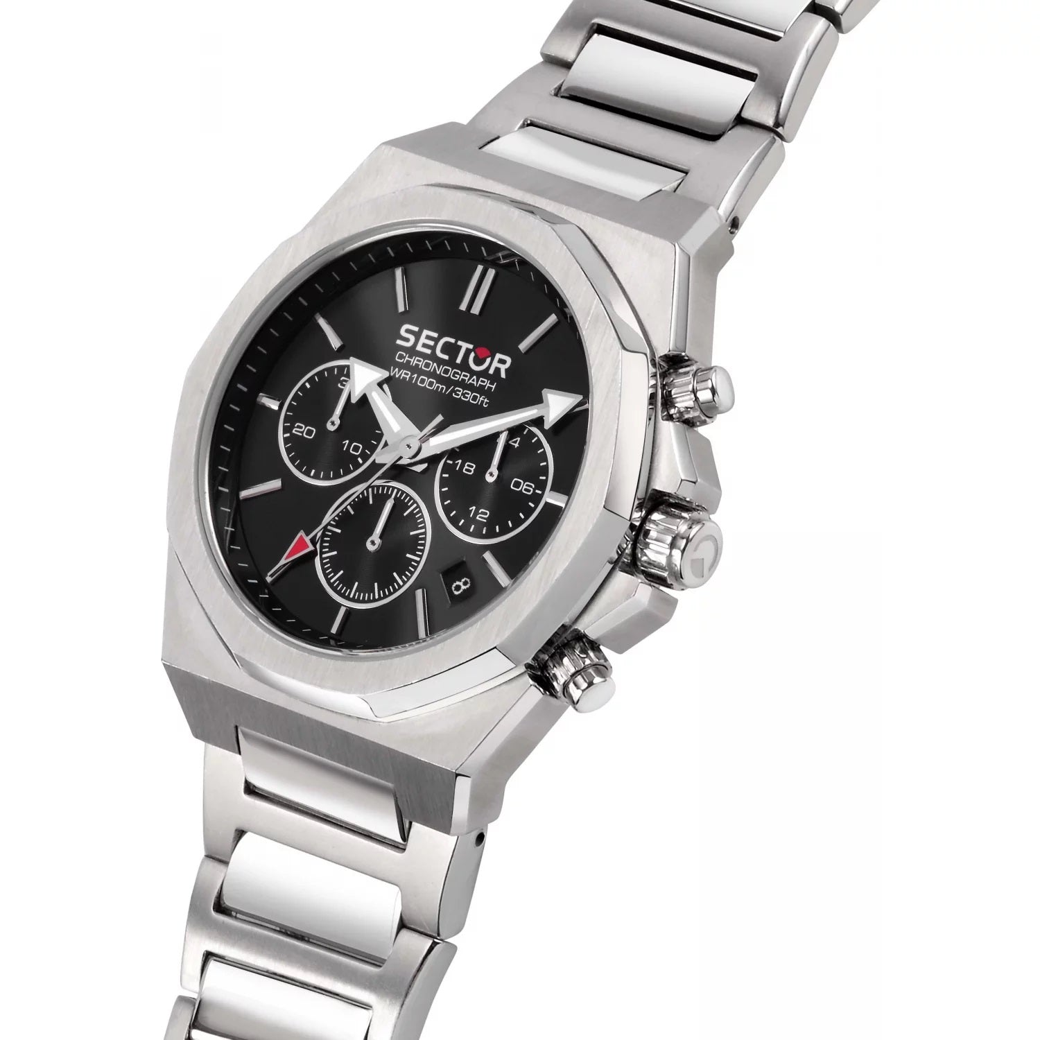 Sector 960 Black Dial Silver Watch-PEROZ Accessories