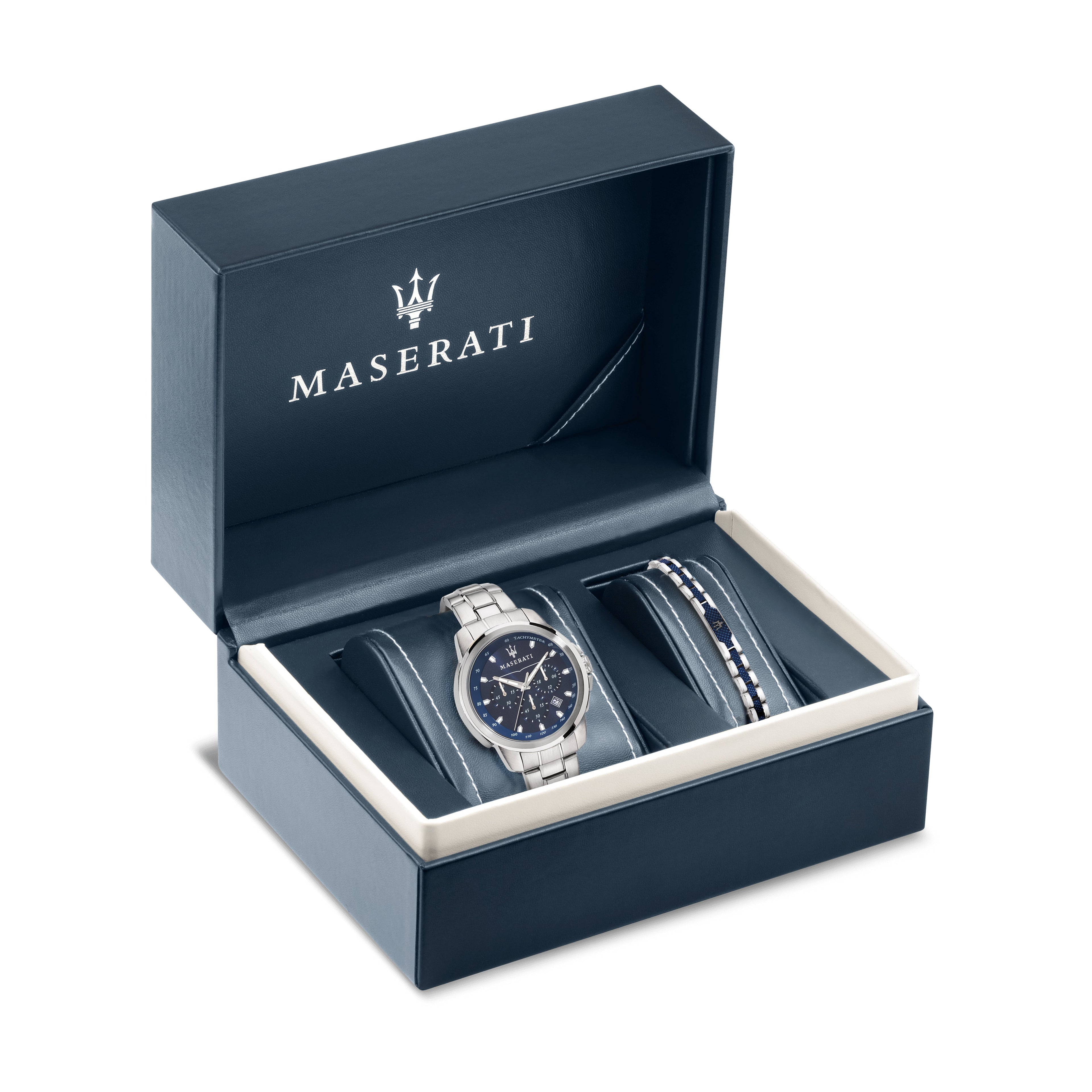 Maserati Successo 44mm Stainless Steel Chronograph with Bracelet Watch-PEROZ Accessories