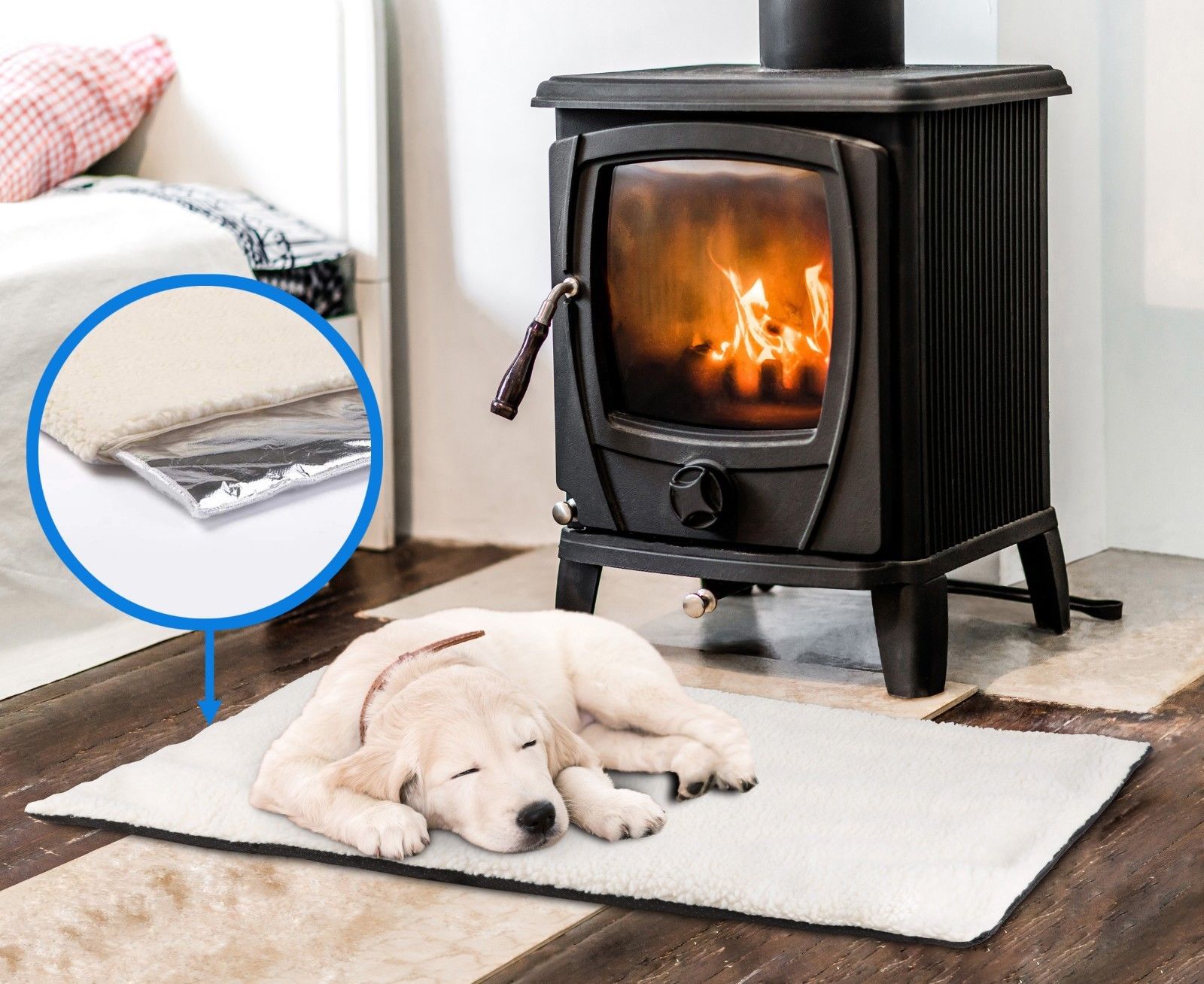 Self-Heating Dog Bed Comfortable Pet Bed Heated Pad Warming Mat Dogs Cats-PEROZ Accessories