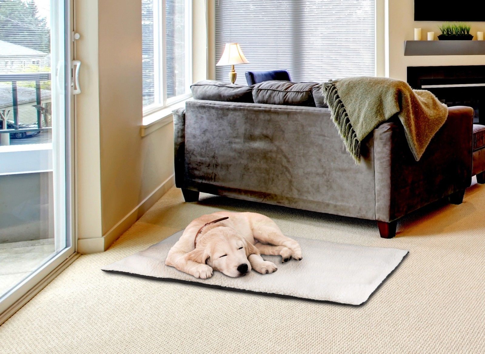 Self-Heating Dog Bed Comfortable Pet Bed Heated Pad Warming Mat Dogs Cats-PEROZ Accessories