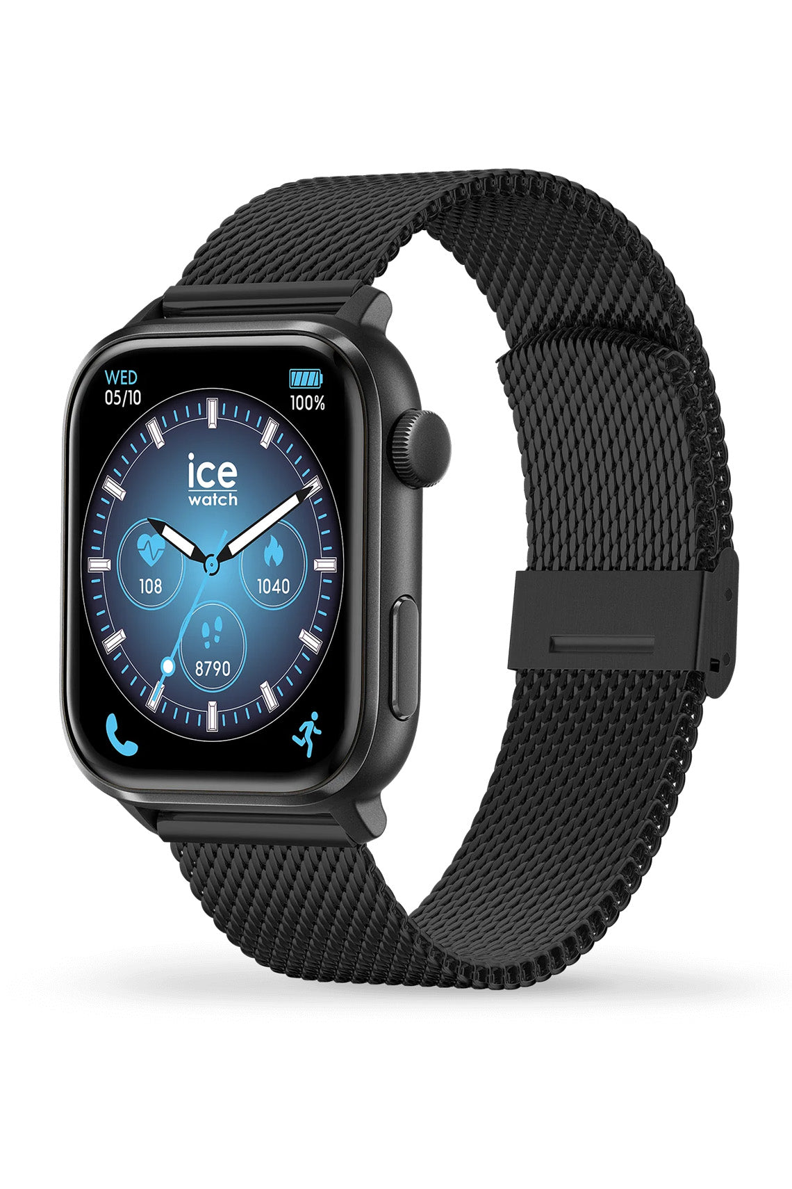 ICE smart 3.0 Rectangular 1.78 Amoled GPS Black Milanese Strap Watch-PEROZ Accessories