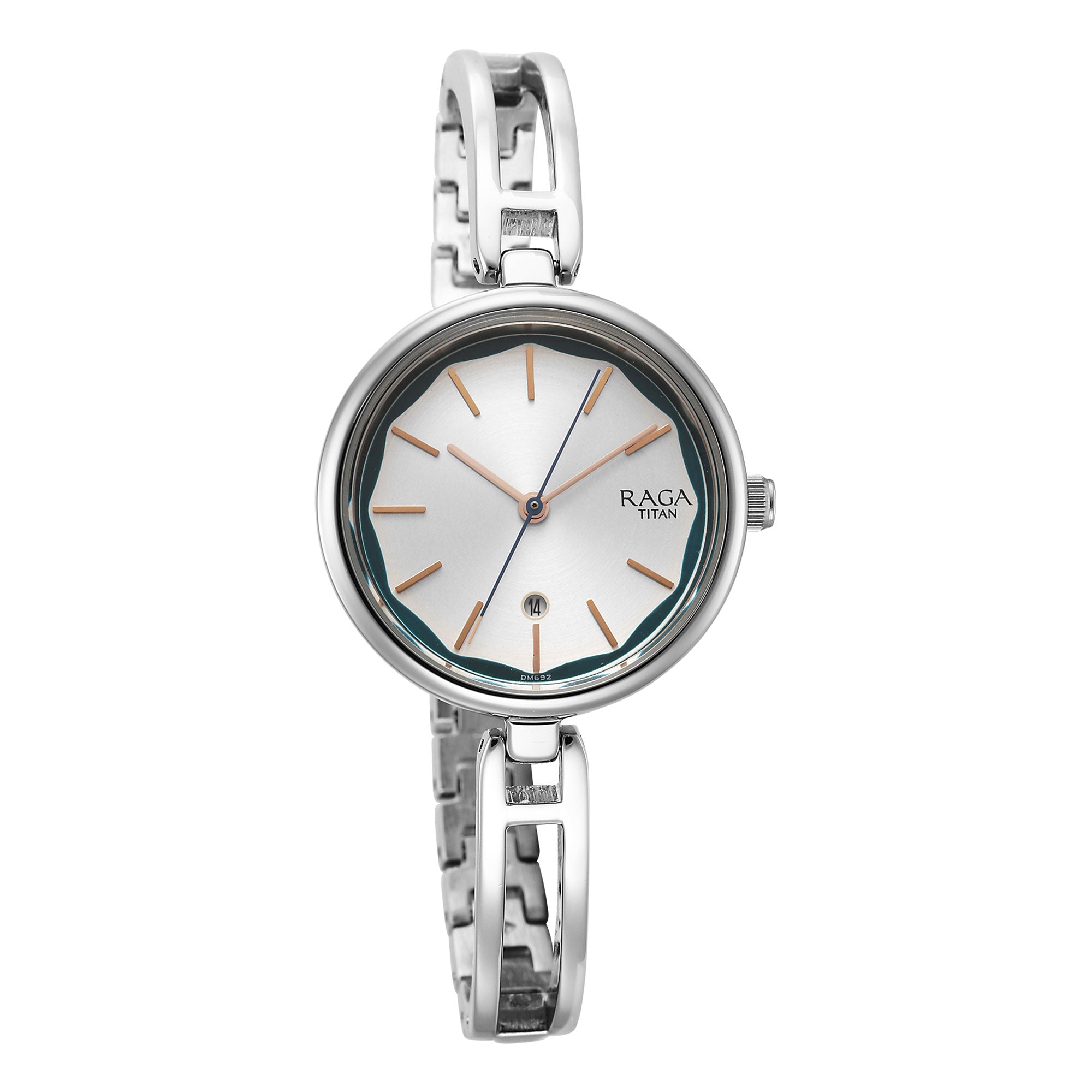 Titan Raga Viva Silver Dial Metal Strap Watch for Women-PEROZ Accessories