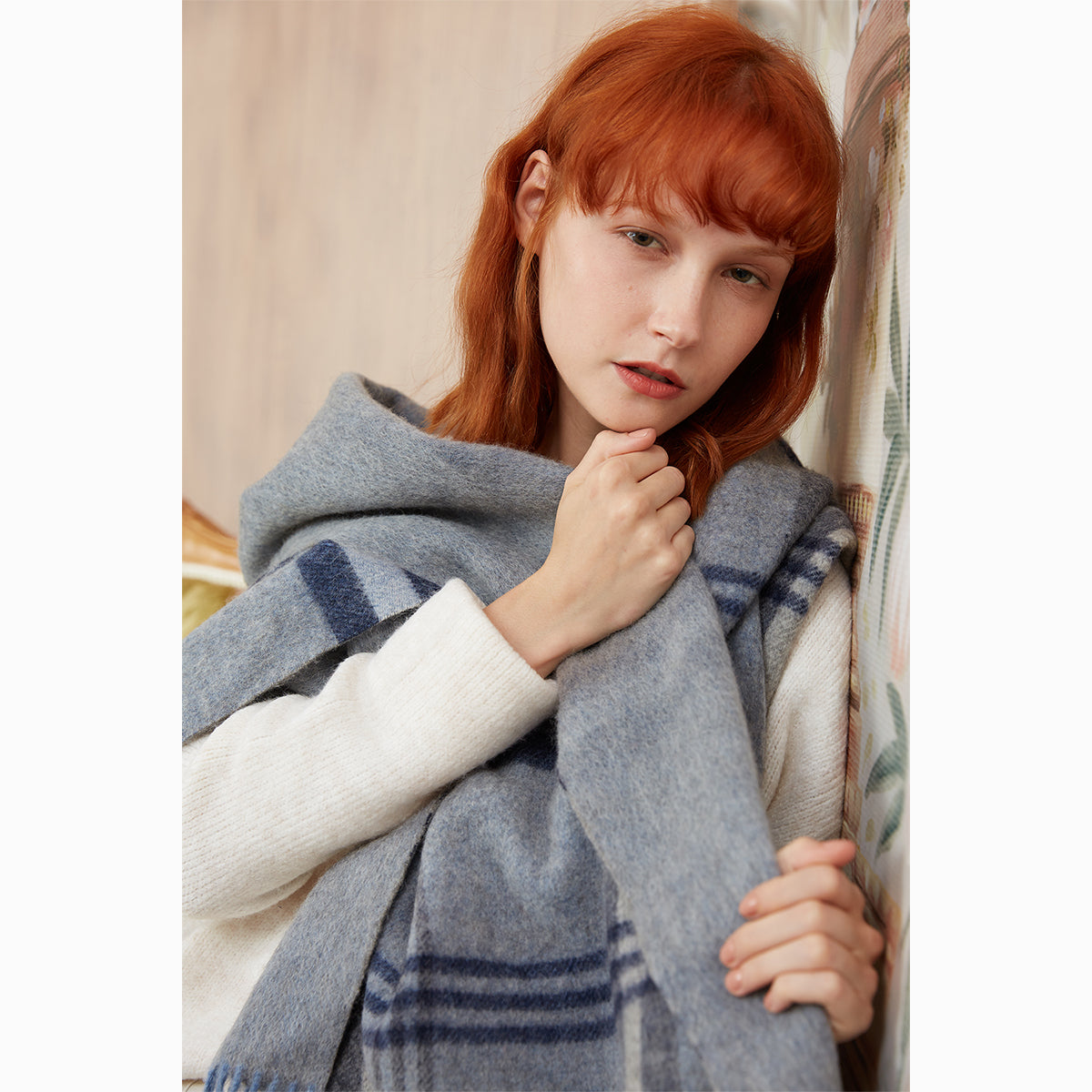 Ugg 100% Australian Merino Wool Reversible Wrap Slate Grey-Wrap-PEROZ Accessories