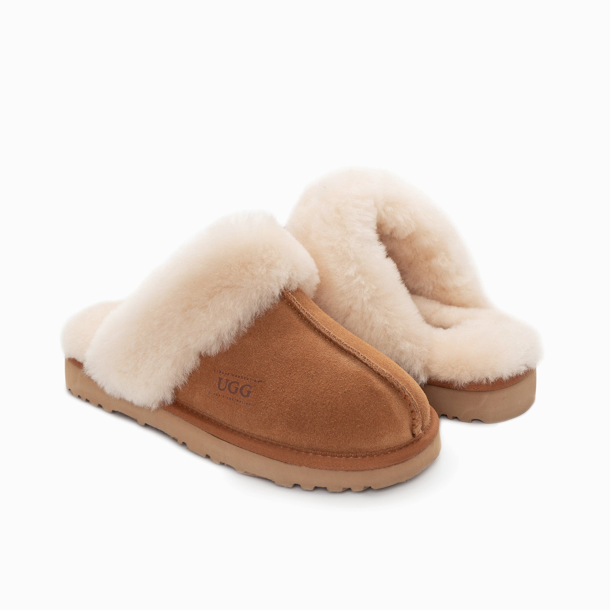 Ugg Slippers Premium Australia Sheepskin Unisex Scuffette Suede-Slippers-PEROZ Accessories