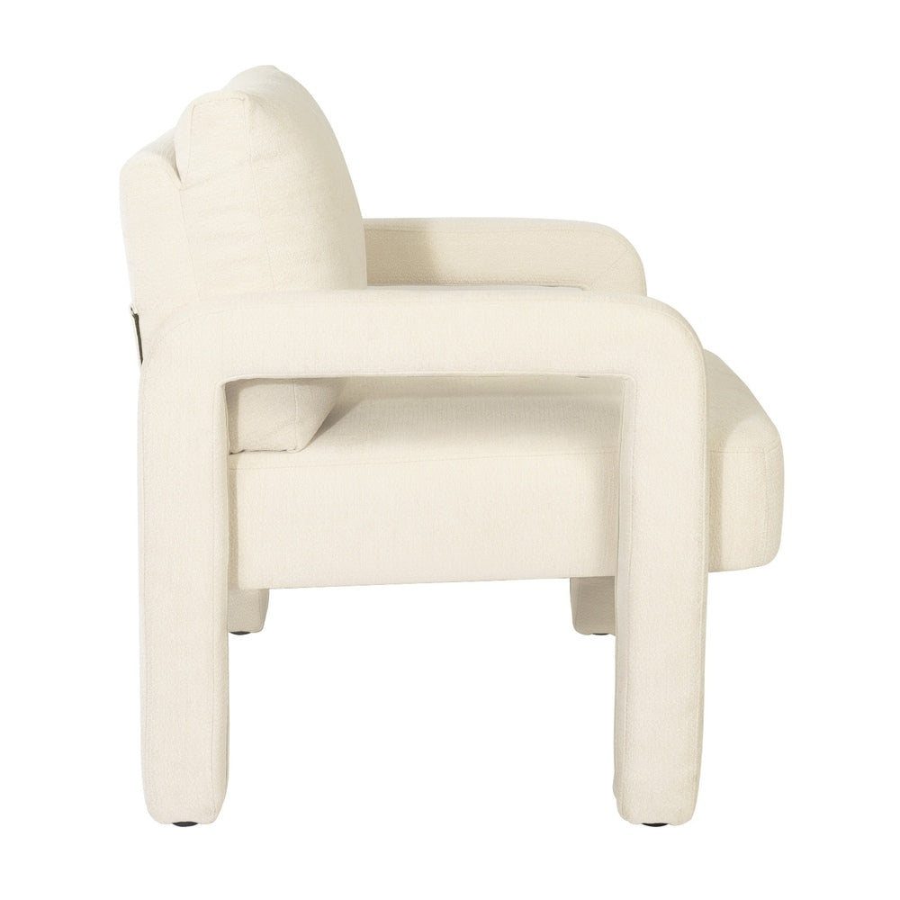 Oikiture Armchair Velvet Chairs 1 Seater Lounge Sofa Chair Beige-Chest of Drawers-PEROZ Accessories