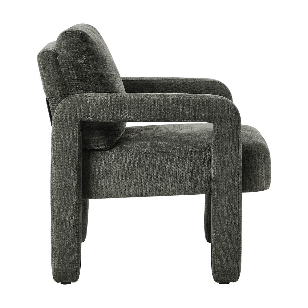 Oikiture Armchair Velvet Accent Chairs 1 Seater Lounge Sofa Chair Grey-Chest of Drawers-PEROZ Accessories