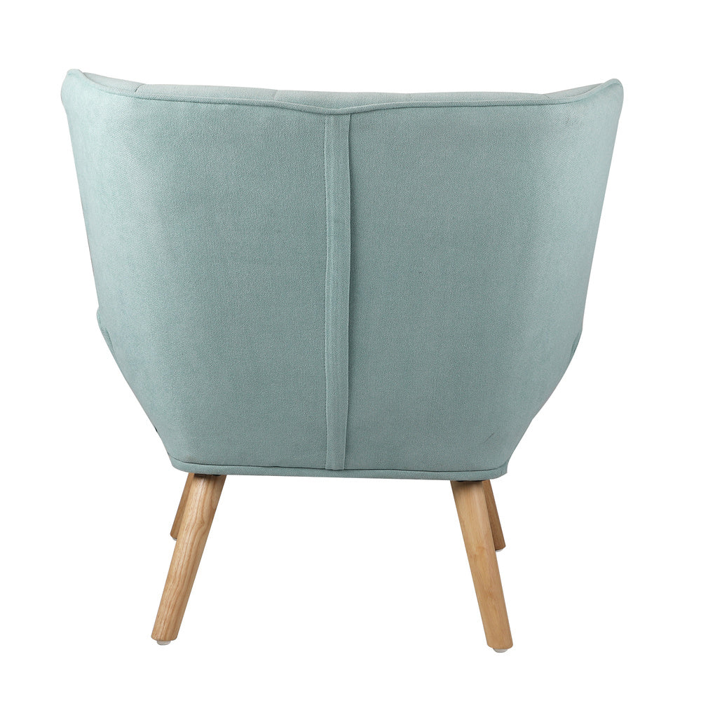 Oikiture 2x Armchair Sofa Lounge Fabric Upholstered Tub Blue-Armchair-PEROZ Accessories