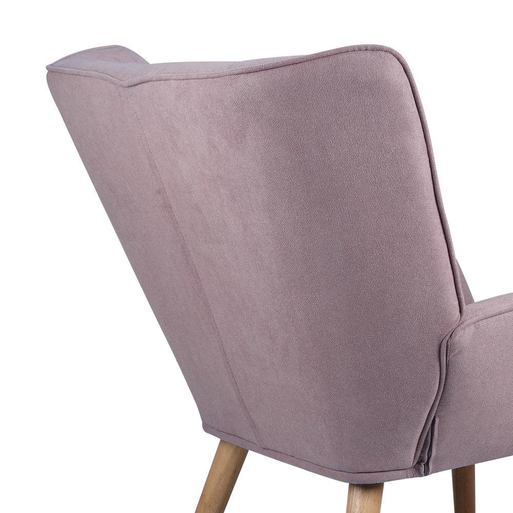Oikiture 4x Armchair Sofa Lounge Fabric Upholstered Tub Pink-Armchair-PEROZ Accessories