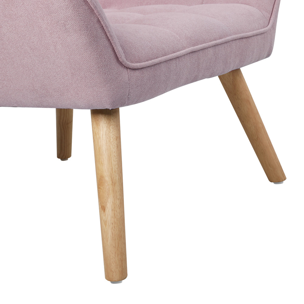 Oikiture 4x Armchair Sofa Lounge Fabric Upholstered Tub Pink-Armchair-PEROZ Accessories