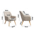 Oikiture Armchair Lounge Chair Linen Accent Armchairs Tub Chairs Sofa Beige-Armchairs-PEROZ Accessories