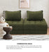 Oikiture 2 Seater Boucle Modular Sofa Armless TOFU Back Green-Sofa-PEROZ Accessories