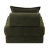 Oikiture 3 Seater Boucle Modular Sofa Armless TOFU Back Green-Sofa-PEROZ Accessories