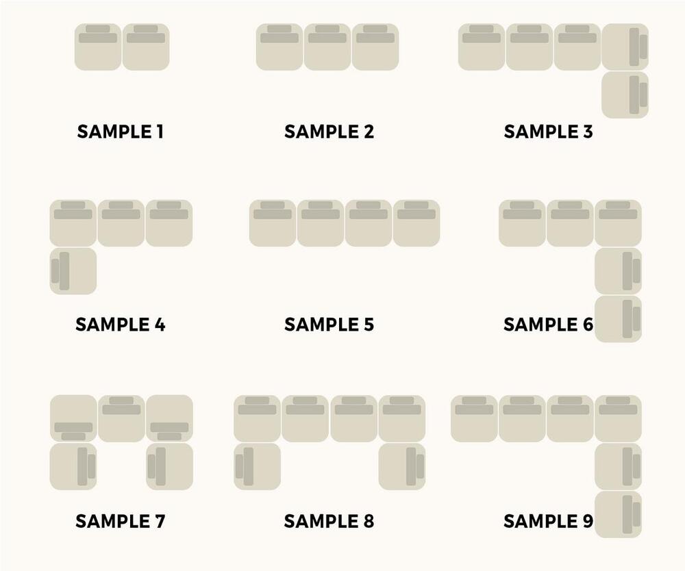 Oikiture Armless Sofa with Adjustable Back Modular Lounge Chair Grey 1PC-Armchair-PEROZ Accessories