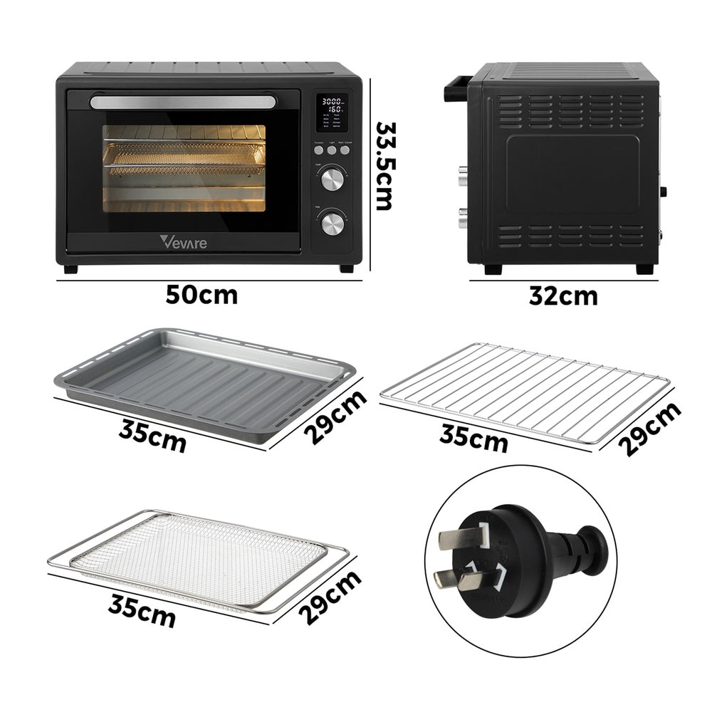 Vevare Air Fryer 32L Oven LCD Display Oil Free Cooker 1700W-Air Fryer-PEROZ Accessories