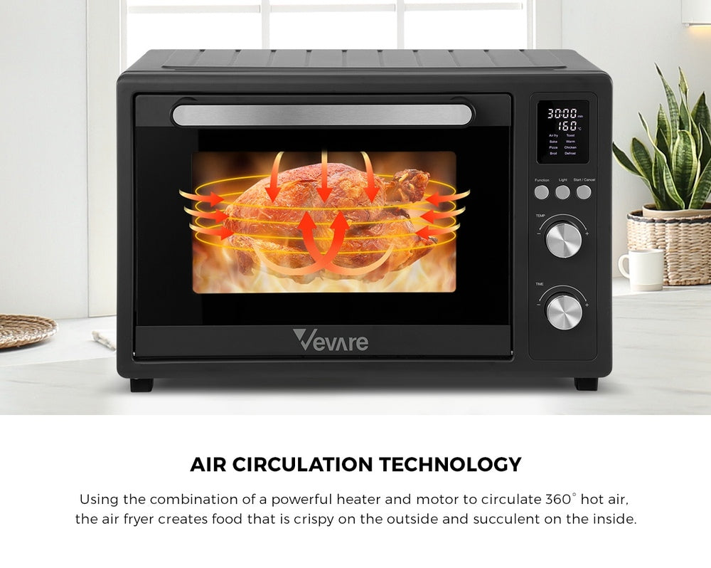Vevare Air Fryer 32L Oven LCD Display Oil Free Cooker 1700W-Air Fryer-PEROZ Accessories