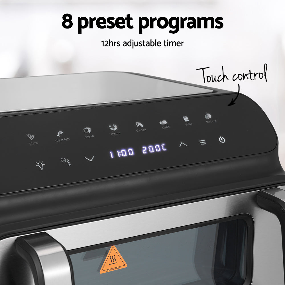 Devanti Air Fryer 10L LCD Kitchen Oven-Appliances > Kitchen Appliances-PEROZ Accessories