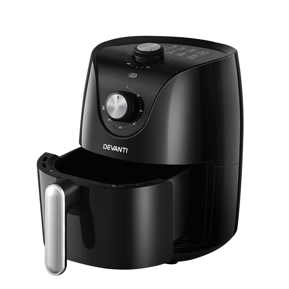 Devanti Air Fryer 2.5L Knob Fryers-Air Fryers-PEROZ Accessories
