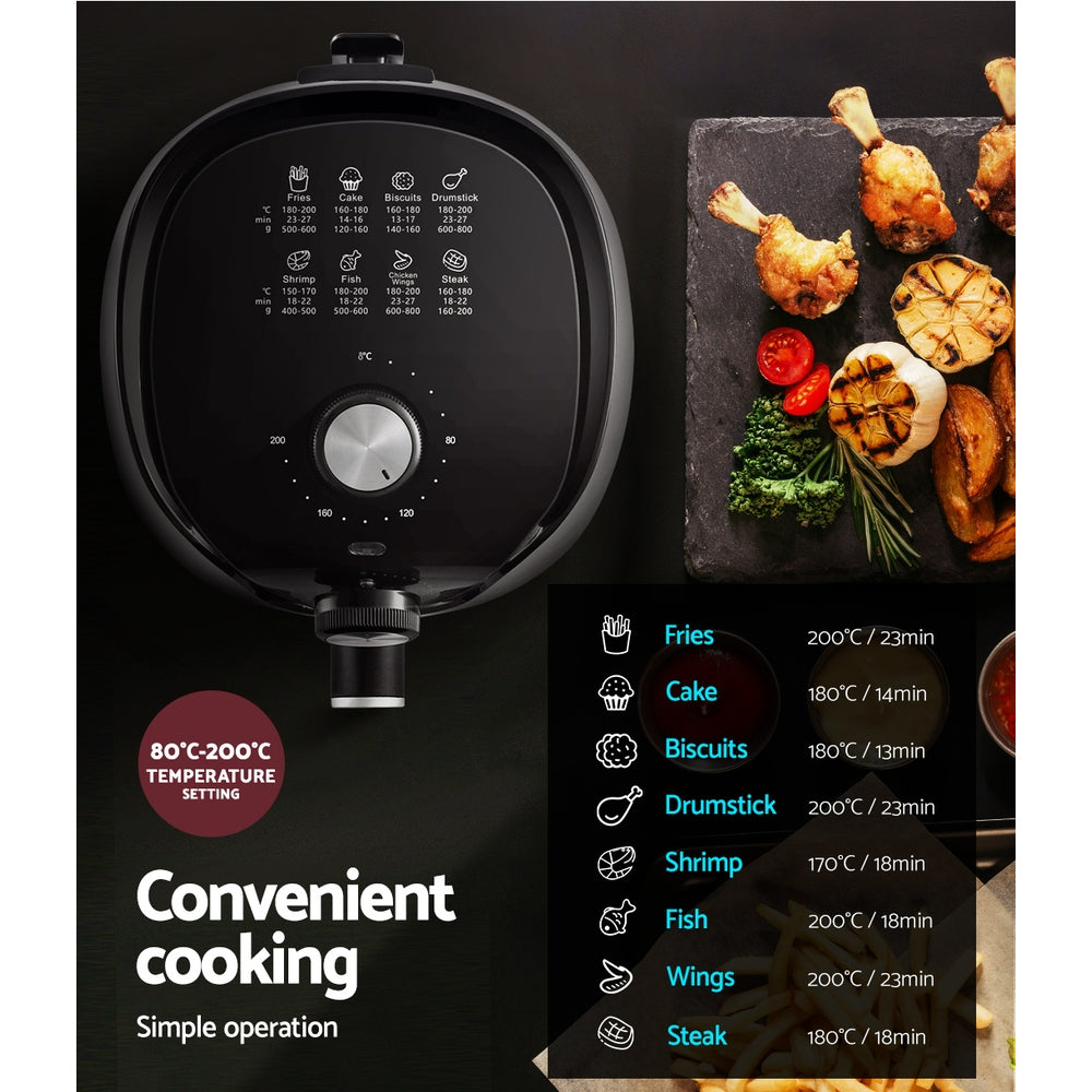 Devanti Air Fryer 2.5L Knob Fryers-Air Fryers-PEROZ Accessories