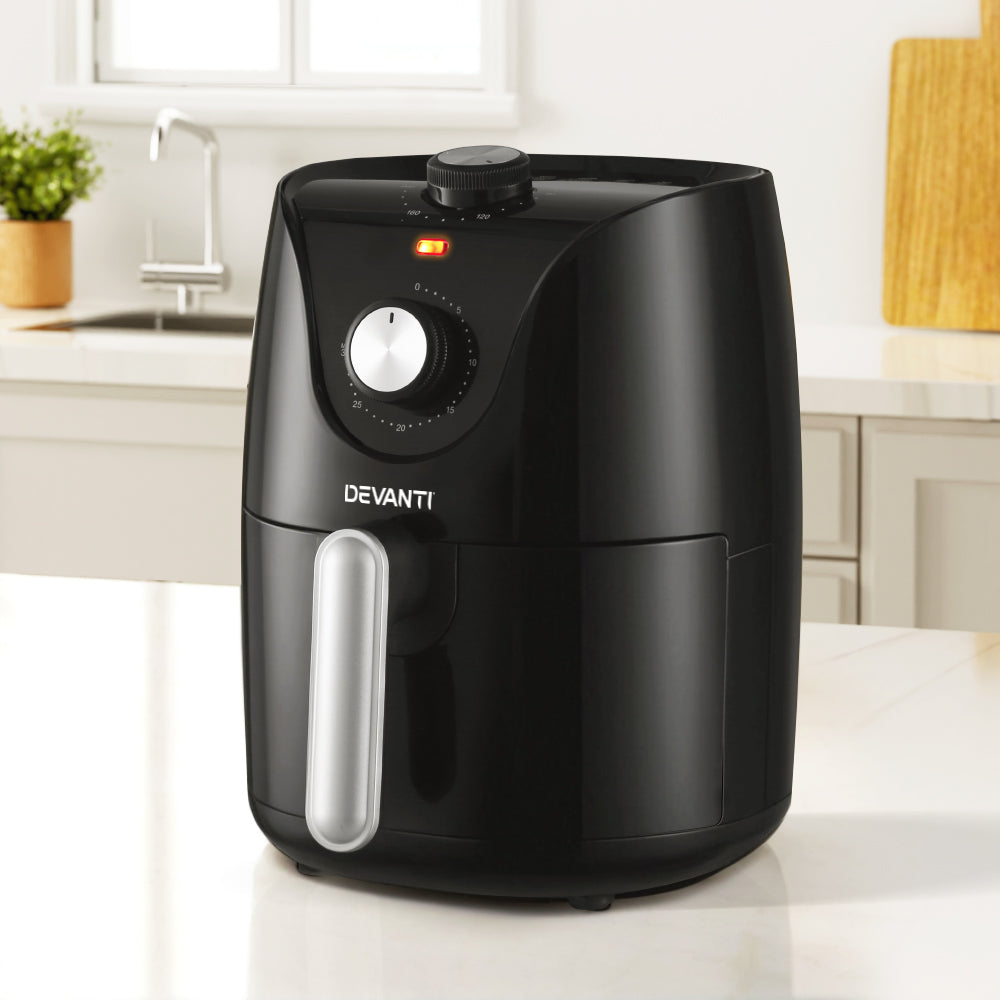 Devanti Air Fryer 2.5L Knob Fryers-Air Fryers-PEROZ Accessories