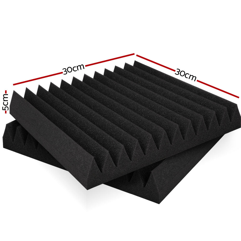 Alpha Acoustic Foam 60pcs 30x30x5cm Sound Absorption Proofing Panel Studio Wedge-Audio & Video > Acoustic Foam-PEROZ Accessories