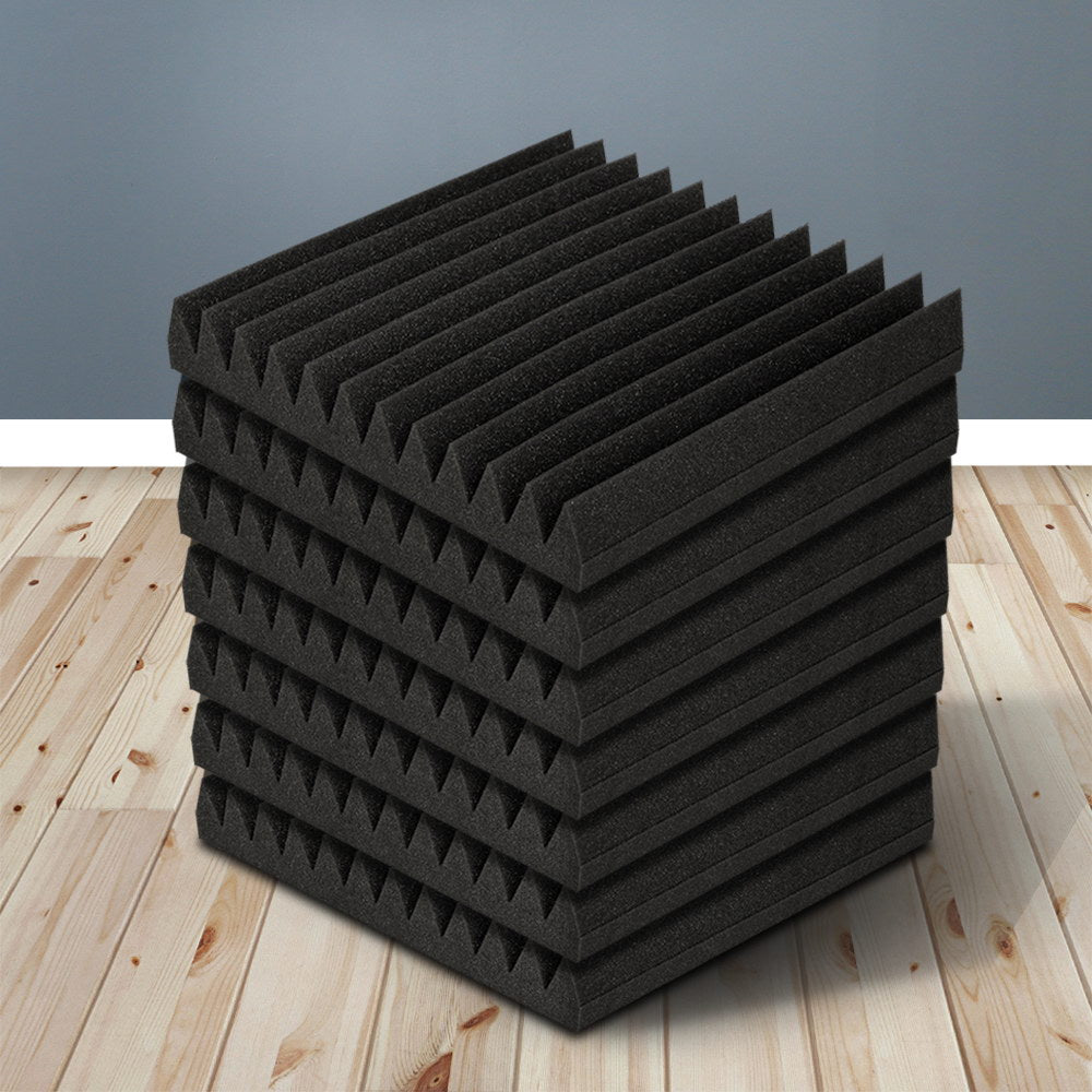Alpha Acoustic Foam 60pcs 30x30x5cm Sound Absorption Proofing Panel Studio Wedge-Audio & Video > Acoustic Foam-PEROZ Accessories