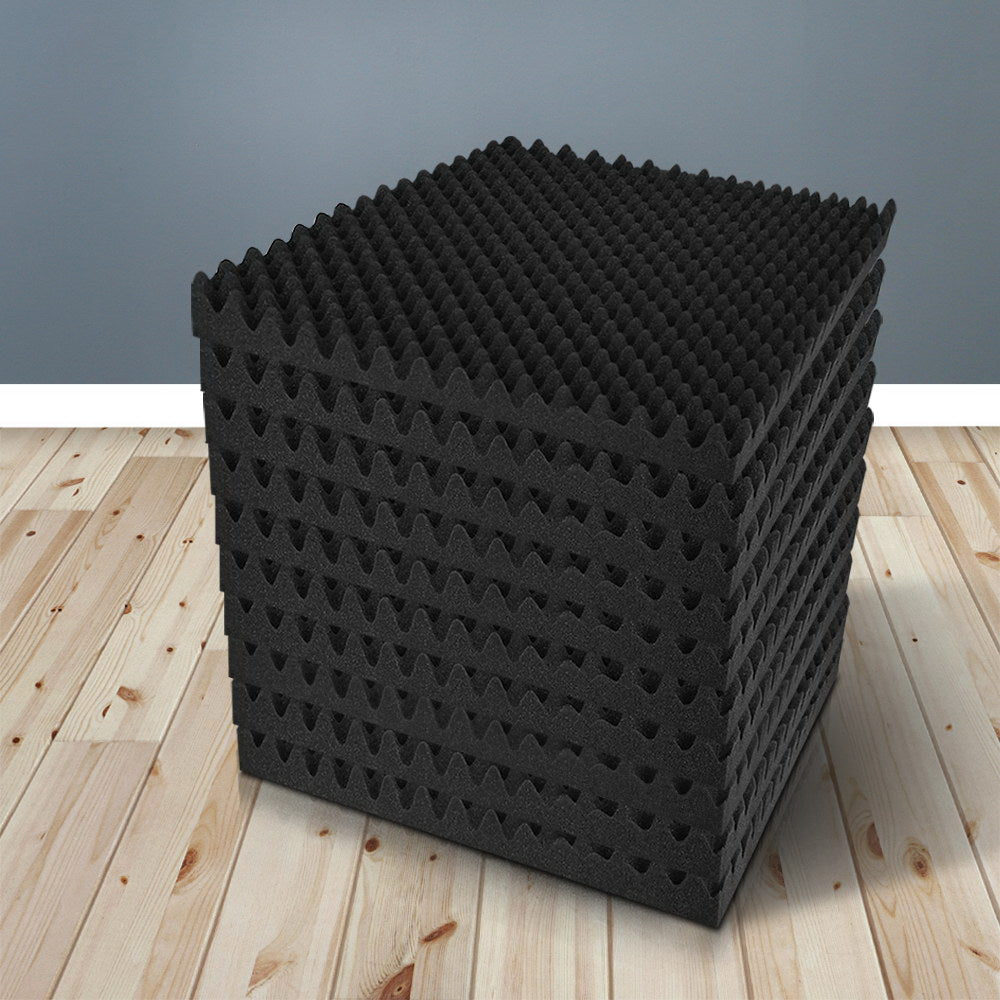 Alpha Acoustic Foam 40pcs 50x50x5cm Sound Absorption Proofing Panels Eggshell-Audio & Video > Acoustic Foam-PEROZ Accessories