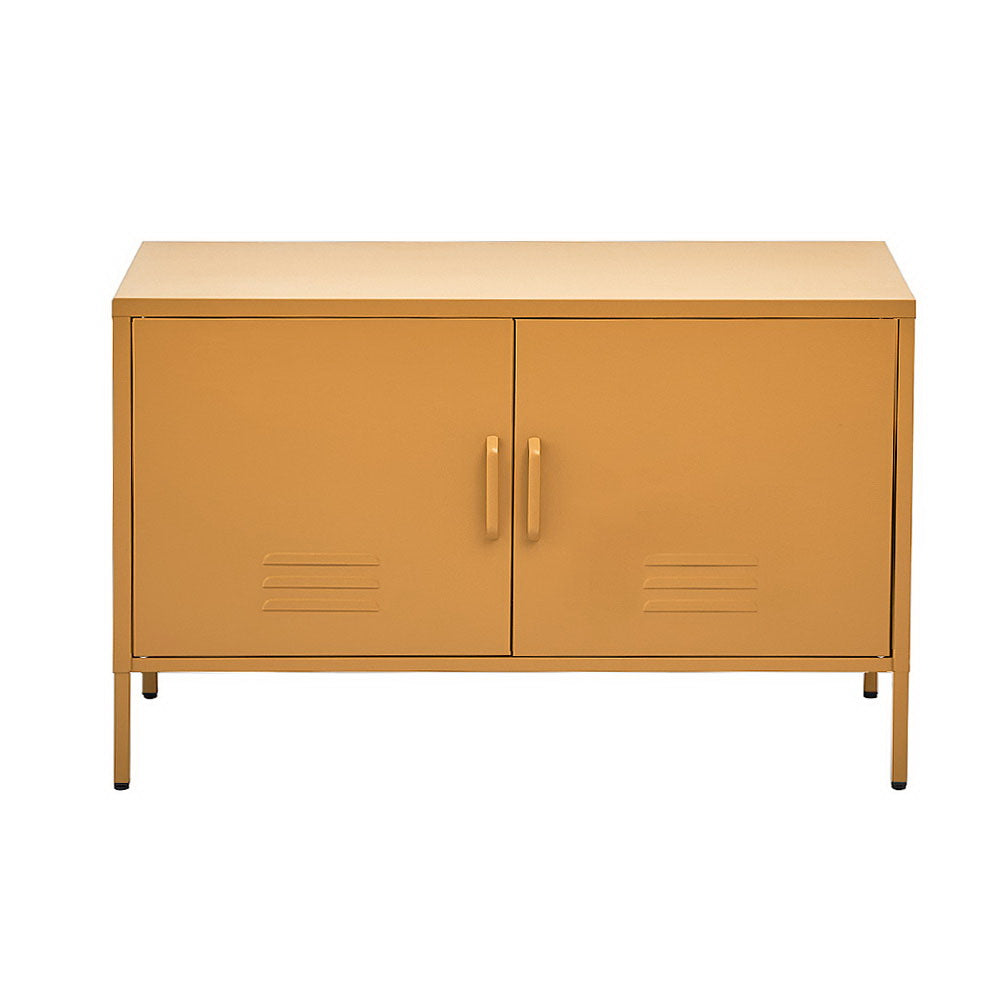 Artiss Buffet Sideboard Metal Cabinet - BASE Yellow-Furniture > Living Room-PEROZ Accessories