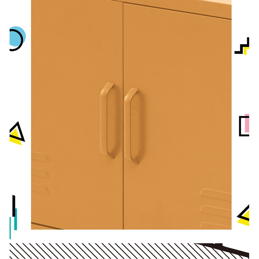 Artiss Buffet Sideboard Metal Cabinet - BASE Yellow-Furniture > Living Room-PEROZ Accessories