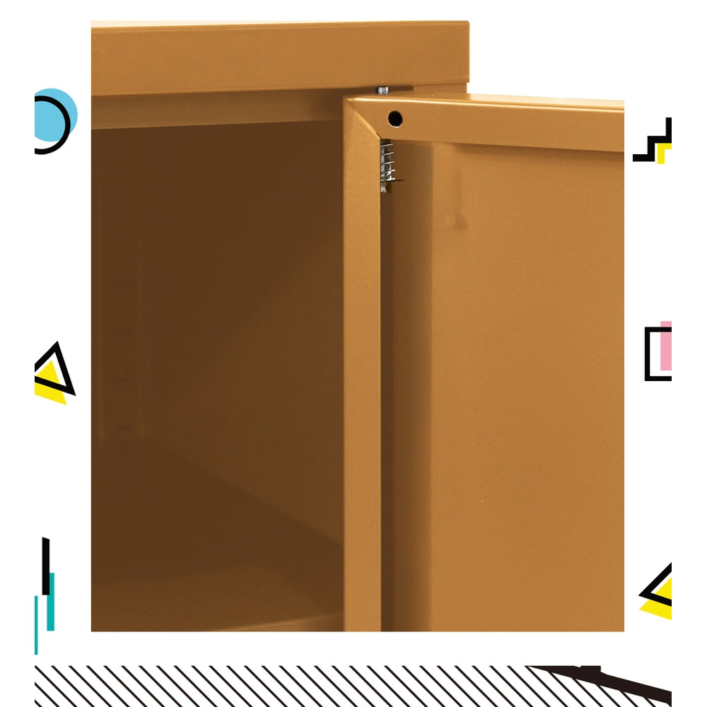 Artiss Buffet Sideboard Metal Cabinet - BASE Yellow-Furniture > Living Room-PEROZ Accessories