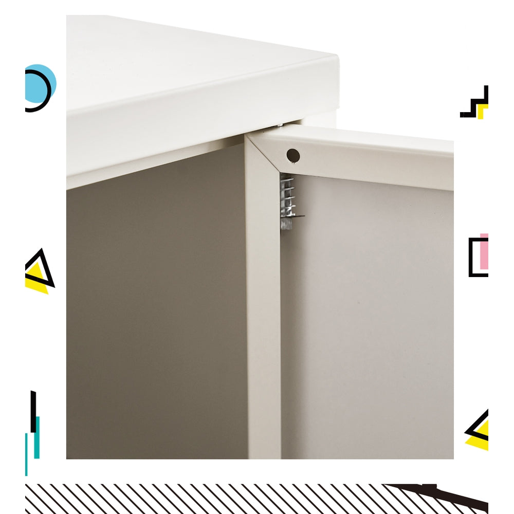 Artiss Buffet Sideboard Metal Cabinet - SWEETHEART White-Furniture > Living Room-PEROZ Accessories