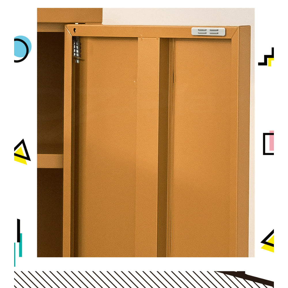 Artiss Buffet Sideboard Metal Cabinet - SWEETHEART Yellow-Furniture > Living Room-PEROZ Accessories