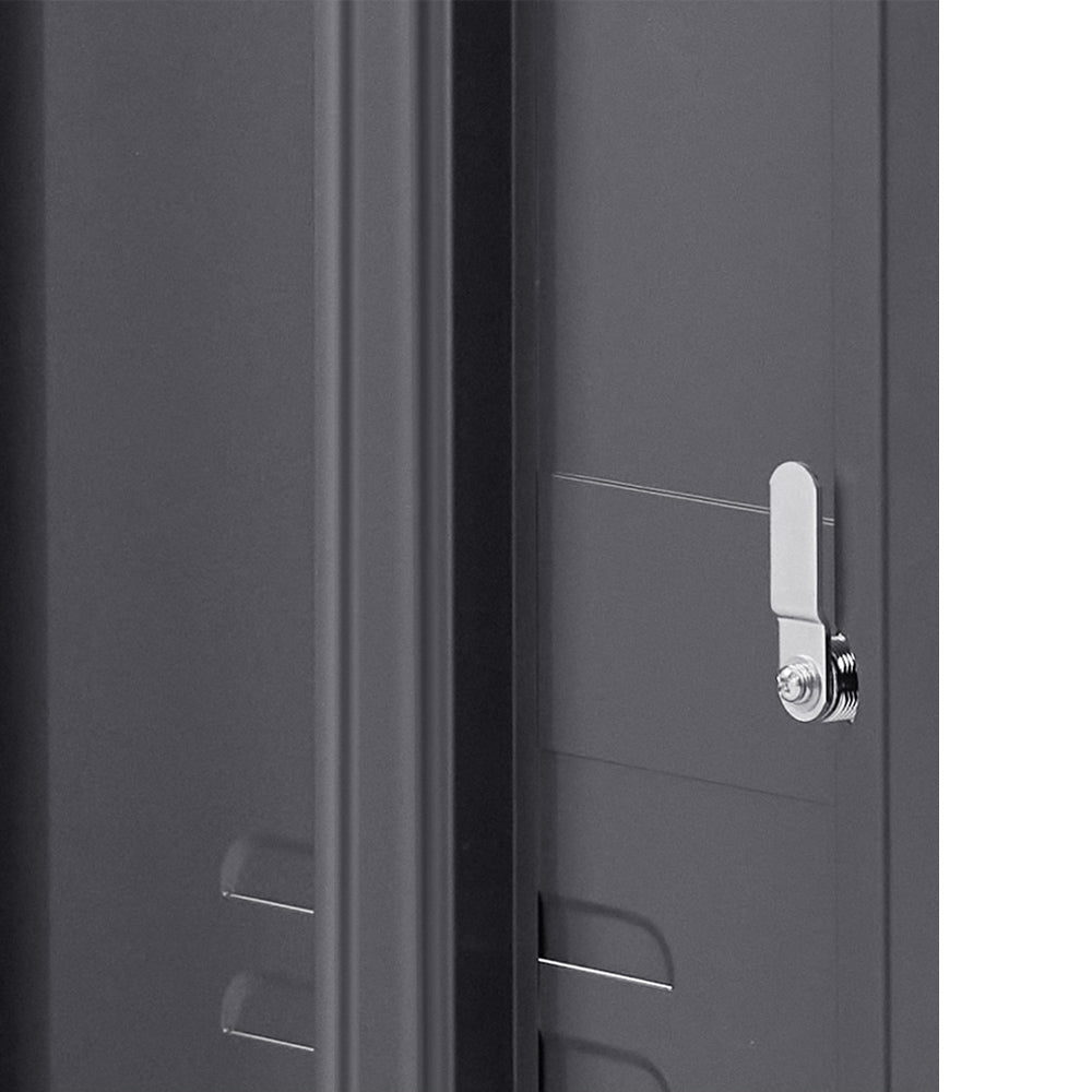 Artiss Bedside Table Metal Cabinet - Black-Bedside Tables-PEROZ Accessories