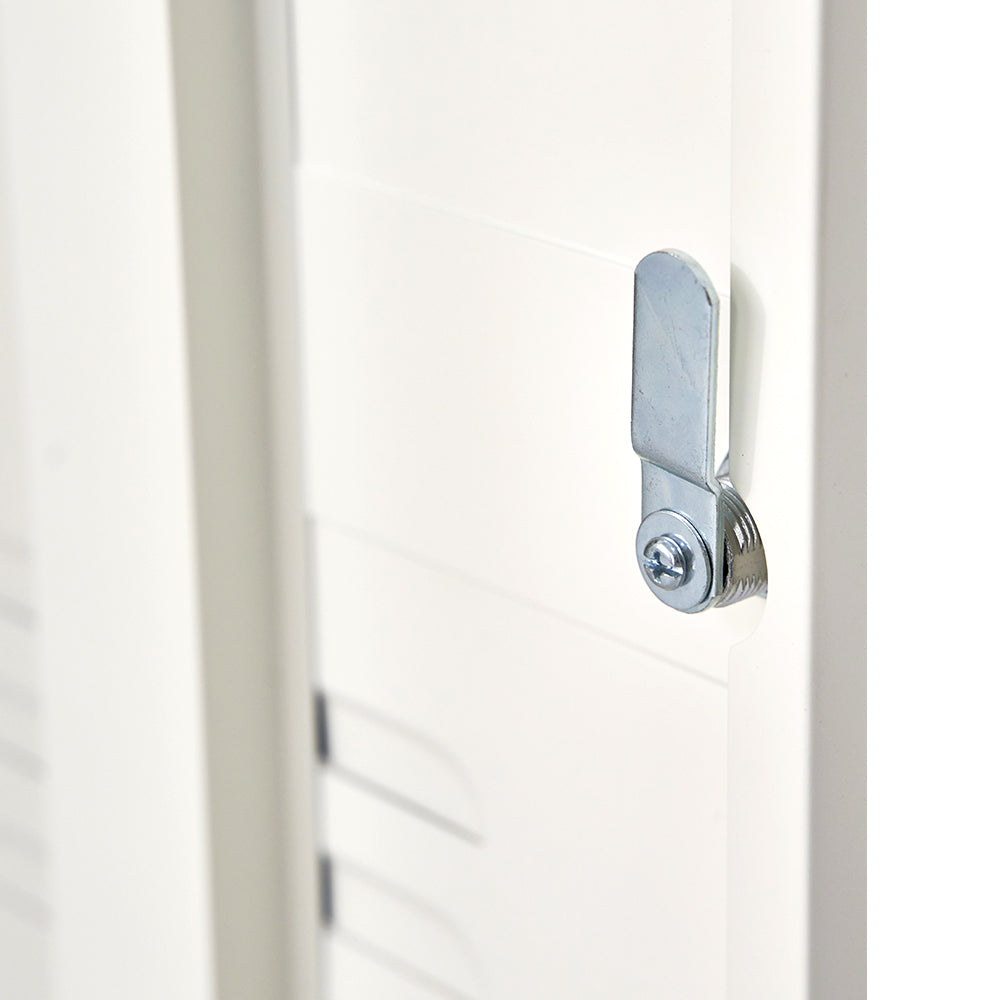 ArtissIn Bedside Table Metal Cabinet - White-Furniture > Bedroom > Bedside Tables-PEROZ Accessories