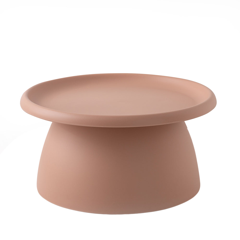 Artiss Coffee Table Round 71CM Plastic Pink-Furniture > Living Room-PEROZ Accessories