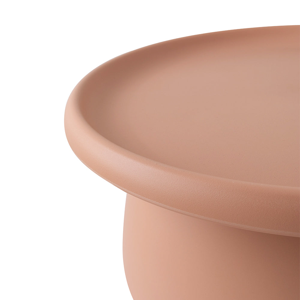 Artiss Coffee Table Round 71CM Plastic Pink-Furniture > Living Room-PEROZ Accessories