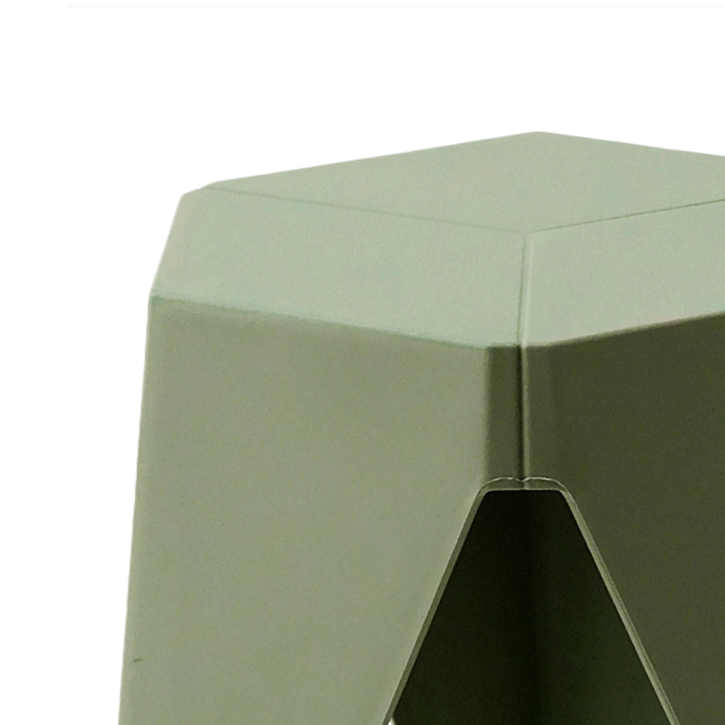 Artiss 2x Bar Stools Puzzle Plastic Foot Stool Green-Furniture > Bar Stools & Chairs > Table & Bar Stools-PEROZ Accessories