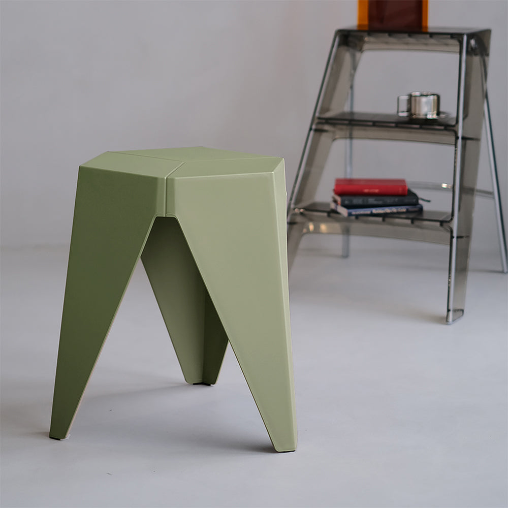 Artiss 2x Bar Stools Puzzle Plastic Foot Stool Green-Furniture > Bar Stools & Chairs > Table & Bar Stools-PEROZ Accessories